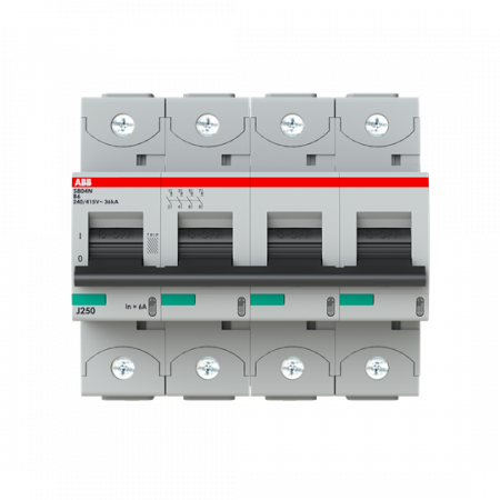 ABB S804N-B6 Hochleist.-Sicherungsautomat, 4P, B-Charakt., 6A