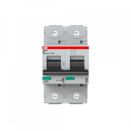 ABB S802N-D6 Hochleistungs-Sicherungsautomat 2P, D-Charakt., 6A