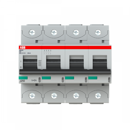 ABB S804S-C8 Hochleist.-Sicherungsautomat 8A, C, 415 V AC=Icu 50kA, 4P