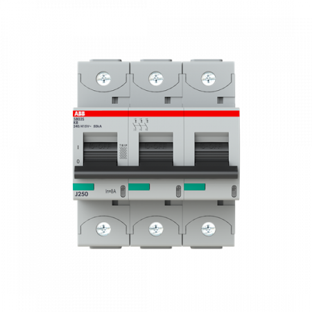 ABB S803S-K8 Hochleist.-Sicherungsautomat 8A, K, 415 V AC=Icu 50kA, 3P