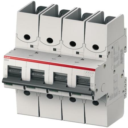 ABB S804S-D8-R Hochleist.-Sicherungsautomat 8A, D, 415 V AC=Icu 50kA, 4P Ringkabelschuhanschluss