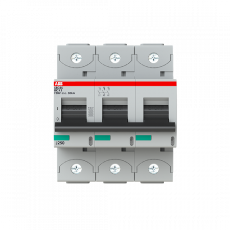 ABB S803S-UCK1 Hochleistungs-Sicherungsautomat 1A, K, 750VDC=Icu 50kA, 3P