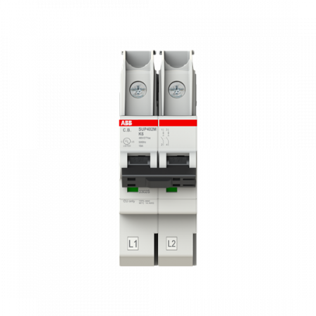 ABB SUP402M-K6 Sicherungsautomat K-Char., SMISSLINE steckbar Typ K, 6 A, 10 kA, 2P, UL489