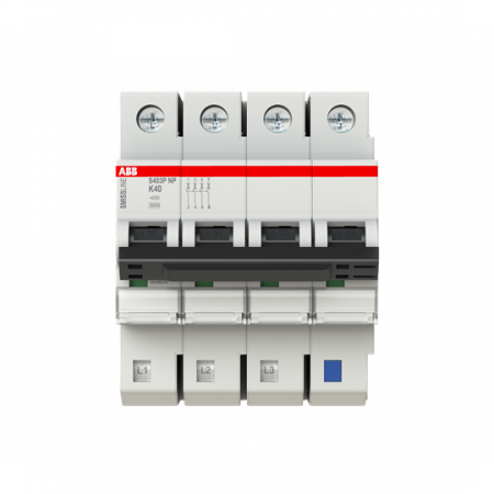 ABB S403P-K40NP Sicherungsautomat K-Char., 40 A, 40 kA, 3PN, steckbar
