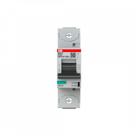 ABB S801P-C100 Hochleistungs-Sicherungsautomat 100A, C-Char., Icu=50 kA 240/415V AC, 1P