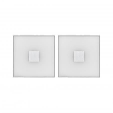 Paulmann 78401 2er-Set LumiTiles LED Fliesen Square 100x10mm 0,8W warmweiß Weiß Kunststoff/Aluminium