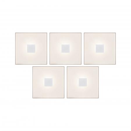 Paulmann 78402 5er-Set LumiTiles LED Fliesen Square 100x10mm 0,8W warmweiß Weiß Kunststoff/Aluminium