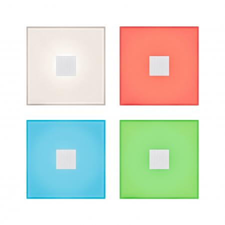 Paulmann 78413 5er-Set LumiTiles LED Fliesen Square 100x10mm 0,8W dimmbar modern Regenbogen/ Weiß+ Weiß Kunststoff/Aluminium