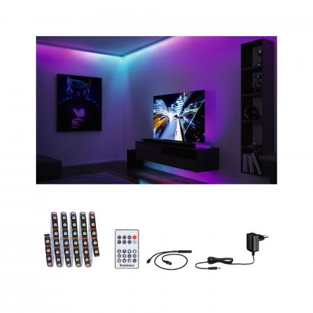 Paulmann 78886 EntertainLED LED Stripe Dynamic Regenbogen Komplettset 1,5m 3W Regenbogen+