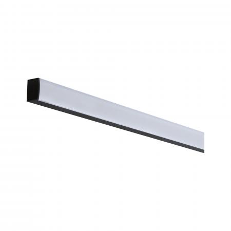 Paulmann 78903 Square Profil mit weißem Diffusor 2m schwarz eloxiert/weiß Alu/Kunststoff