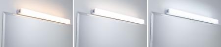 HomeSpa LED-Spiegelleuchte Luno WhiteSwitch-Funktion 59cm Länge Aluminium Paulmann 78949 - An/ Aus per Bewegungssensor