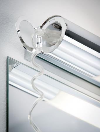 LED-Spiegellampe mit Steckdose Orgon IP44 Länge 44cm in Chrom/Weiß Paulmann 79712