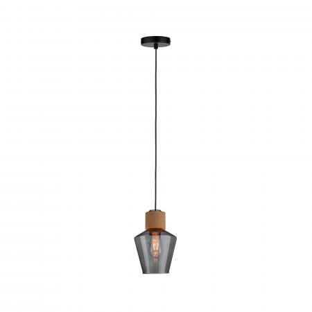 Paulmann 79740 Neordic Edla Pendelleuchte max1x20W E27 Rauchglas/Kork/Schwarz