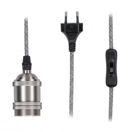 Paulmann 79771 Neordic Eldar Pendelleuchte inkl Stecker max 1x20W E27 Grau/Nickel geb 230V Metal