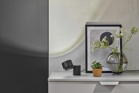 Paulmann 79781 LED Tischleuchte modern Smart Home Zigbee Puric Pane warmweiß 3W Schwarz