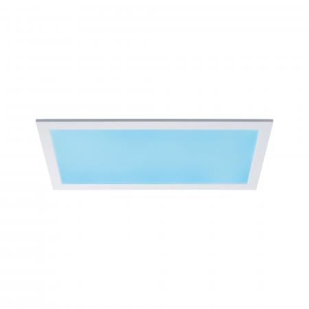 Flaches ZigBee LED Decken Panel Amaris RGBW 595x295mm in Weiß matt Paulmann 79808
