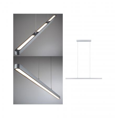 Paulmann 79900 LED Pendelleuchte Lento gemütlich warmweiß 42W Chrom matt dimmbar