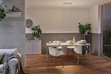 Paulmann 79900 LED Pendelleuchte Lento gemütlich warmweiß 42W Chrom matt dimmbar