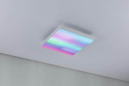 Paulmann 79904 LED Panel Velora Rainbow dynamic Regenbogen/ Weiß eckig 295x295mm kaltweiß Weiß dimmbar