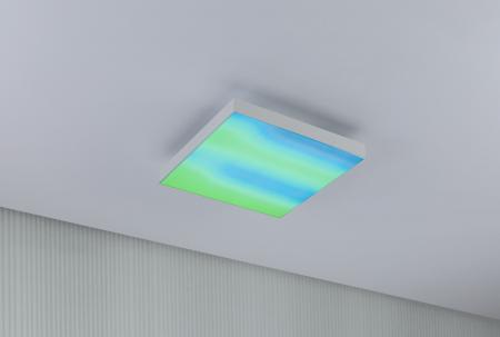 Paulmann 79904 LED Panel Velora Rainbow dynamic Regenbogen/ Weiß eckig 295x295mm kaltweiß Weiß dimmbar