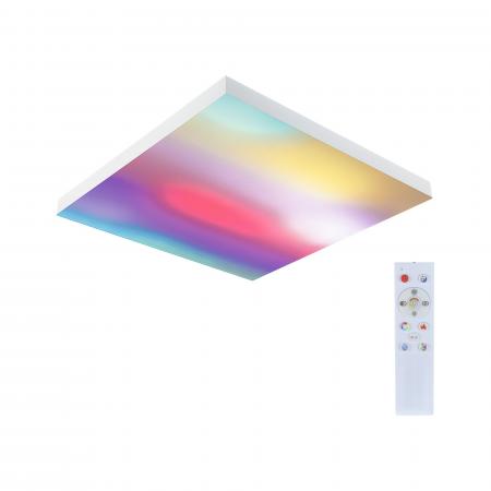 Paulmann 79905 LED Panel Velora Rainbow dynamic Regenbogen/ Weiß eckig 450x450mm kaltweiß Weiß dimmbar