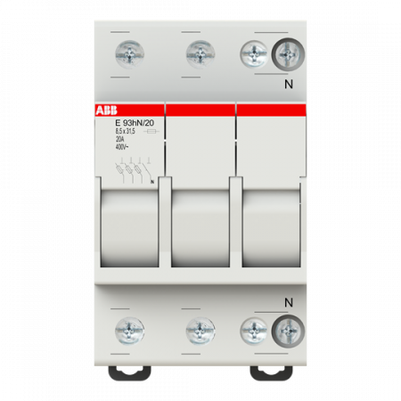 ABB E 93HN/20 Sicherungshalter, 3+N Pol, 20A für Sicherungseinsatz 8,5 x 31,5mm