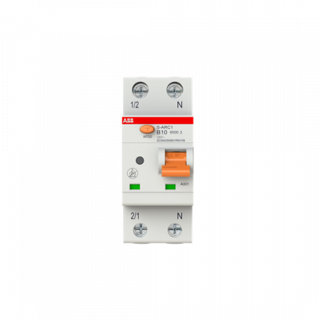 ABB S-ARC1 B10 AFDD+LS, 6 kA, 1P+N, 2TE Fehlerlichtbogen-Schutzeinrichtung + LS