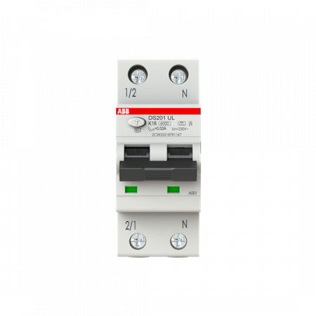 ABB DS201 K16 A30 UL FI/LS UL/CSA Zulassung 6kA, 1P+N, Typ A, K 16, 30mA