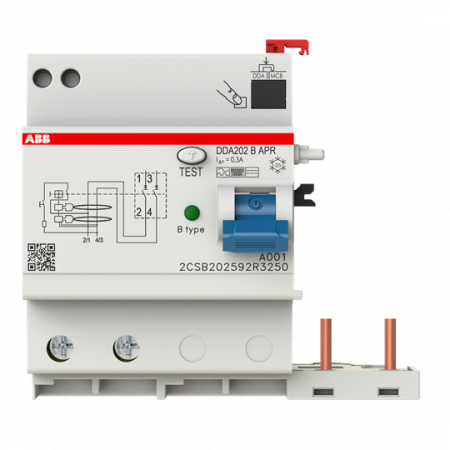 ABB DDA202 B-25/0.3 AP-R FI-Block für S202/S302 2P, allstromsensitiv, 25A, 300mA