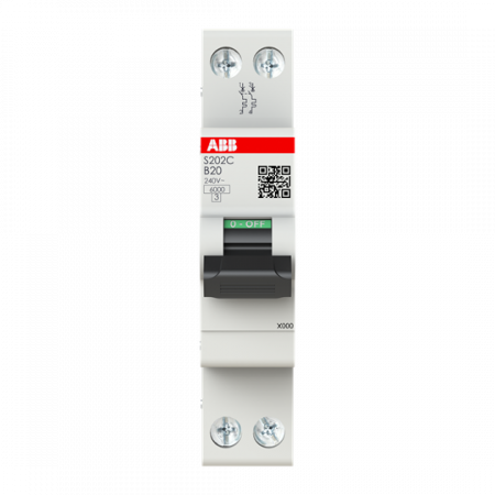 ABB S202C-B20 Sicherungsautomat    2P - 20 A - B(230 V) 6 kA