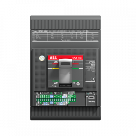 ABB XT2H 160 Ekip Dip LS/I In=100A 3p F F Kompaktleistungsschalter Tmax XT2 mit vorderseitigen Anschlüssen, 3polig