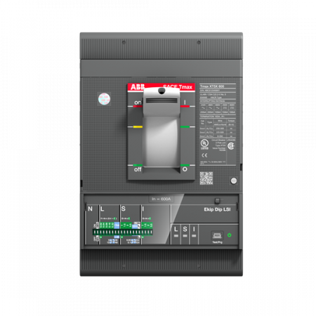 ABB XT5H 600 Ekip Dip LIG In600 3p FF UL/CSA Kompaktleistungsschalter Tmax XT5 mit vorderseitigen Anschlüssen, 3polig