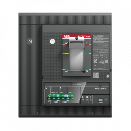 ABB XT5H 400 Ekip Dip LIG In300 4p FF UL/CSA Kompaktleistungsschalter Tmax XT5 mit vorderseitigen Anschlüssen, 4polig