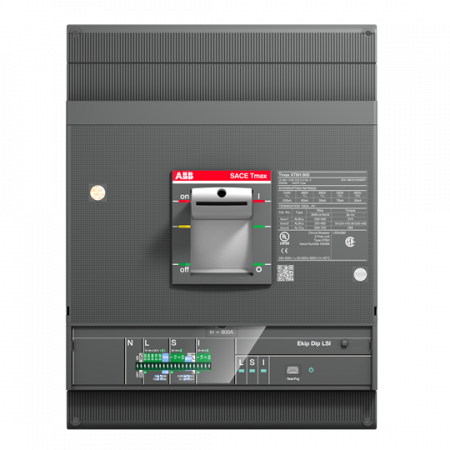 ABB XT6S 800 Ekip Dip LSI In600 3p FF UL/CSA Kompaktleistungsschalter Tmax XT6 mit vorderseitigen Anschlüssen, 3polig