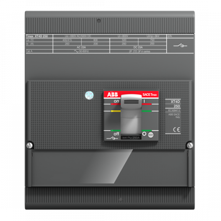 ABB XT4V-D 250 MCS-UL/CSA Im=3000 4p F F Kompaktleistungsschalter Tmax XT4 mit vorderseitigen Anschlüssen, 4polig