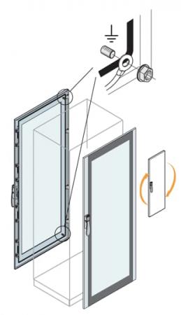 ABB IS2-ET2280K IS2 Glastür, H=2200mm, B=800mm