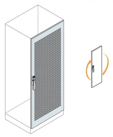ABB IS2-EC1884 IS2 Servertür belüftet 180°, H=1800mm, B=800mm