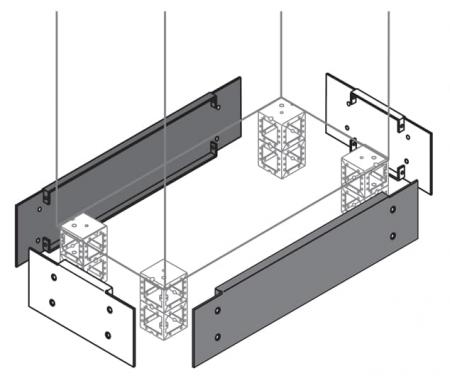 ABB IS2-ZN8002 2 Sockelblenden H=200, B=800mm, Lackierung: grau, RAL 7012