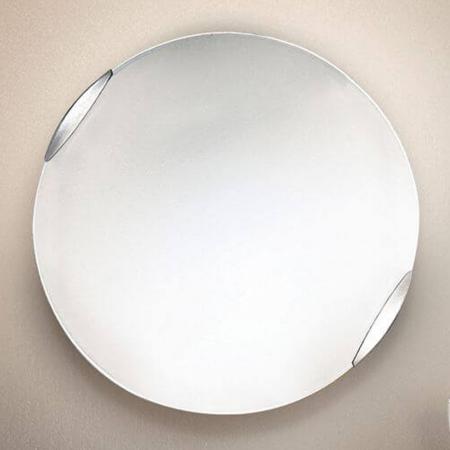 Klassische Fox Wand- und Deckenleuchte mit gewölbtem Glasschirm in Weiss Ø30cm von Fabas Luce