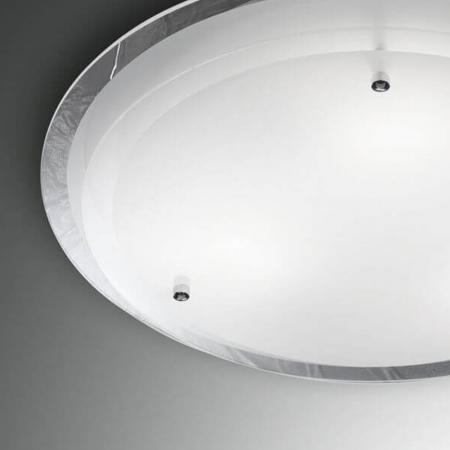 Hill Deckenleuchte Facettenschliff Glas in Weiss Fabas Luce