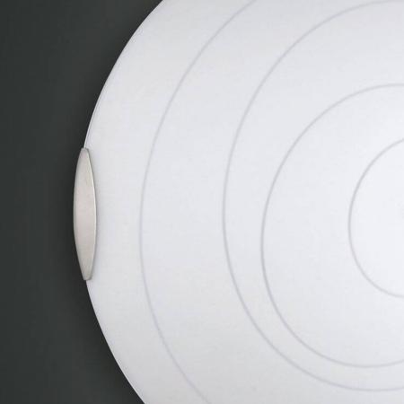 Kent Deckenleuchte in Weiß mit elegant schlichtem Dekor Ø50 Fabas Luce