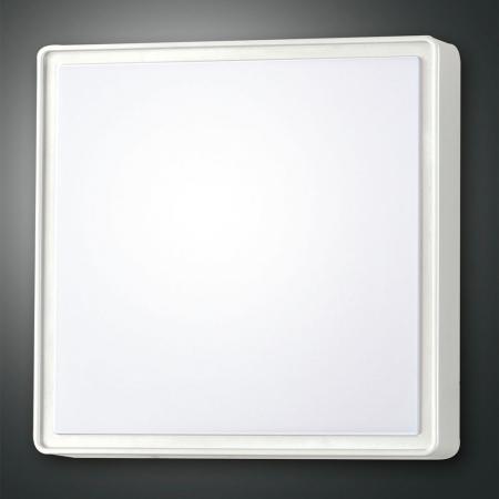 Oban Quadratische Deckenleuchte IP65 Weiss von Fabas Luce mit neutalweißem Licht