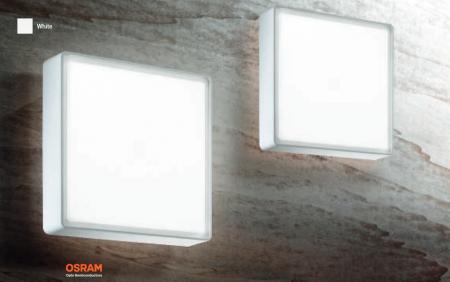 Oban Wandleuchte & Deckenleuchte In- und Outdoor 30x30cm in Weiss Fabas Luce
