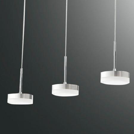 Dunk Pendelleuchte LED 5x8W Aluminium gebürstet dimmbar Fabas Luce