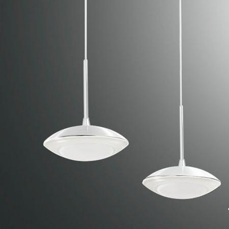 Hale Italienische 4-flammige dimmbare LED Pendelleuchte in Weiss von Fabas Luce
