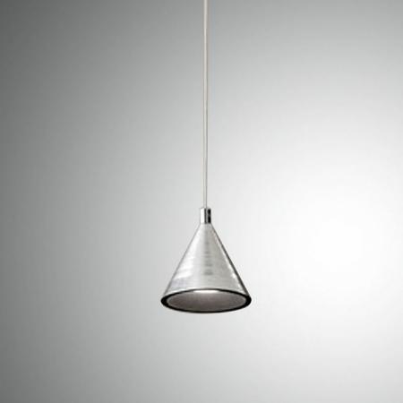 Delta 5-flammige dimmbare LED Pendelleuchte aus Aluminium satiniert mit warmweißem Licht von Fabas Luce