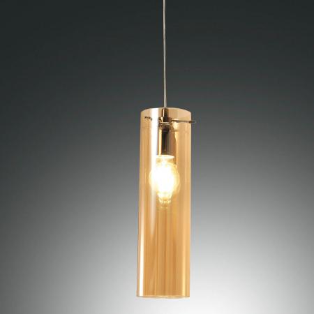 Sintesi Pendelleuchte 3-flammig dimmbar in Amber aus Borsilicatglas von Fabas Luce