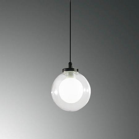 Blog 5-flammige dimmbare LED Pendelleuchte in Schwarz aus Borsilicatglas von Fabas Luce