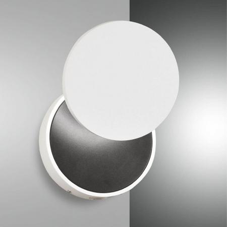 Ara LED Wandleuchte umschaltbar in Weiss Fabas Luce