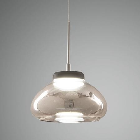 Arabella individuell verstellbare 6-flammige LED-Pendelleuchte Rauchglas Fabas Luce